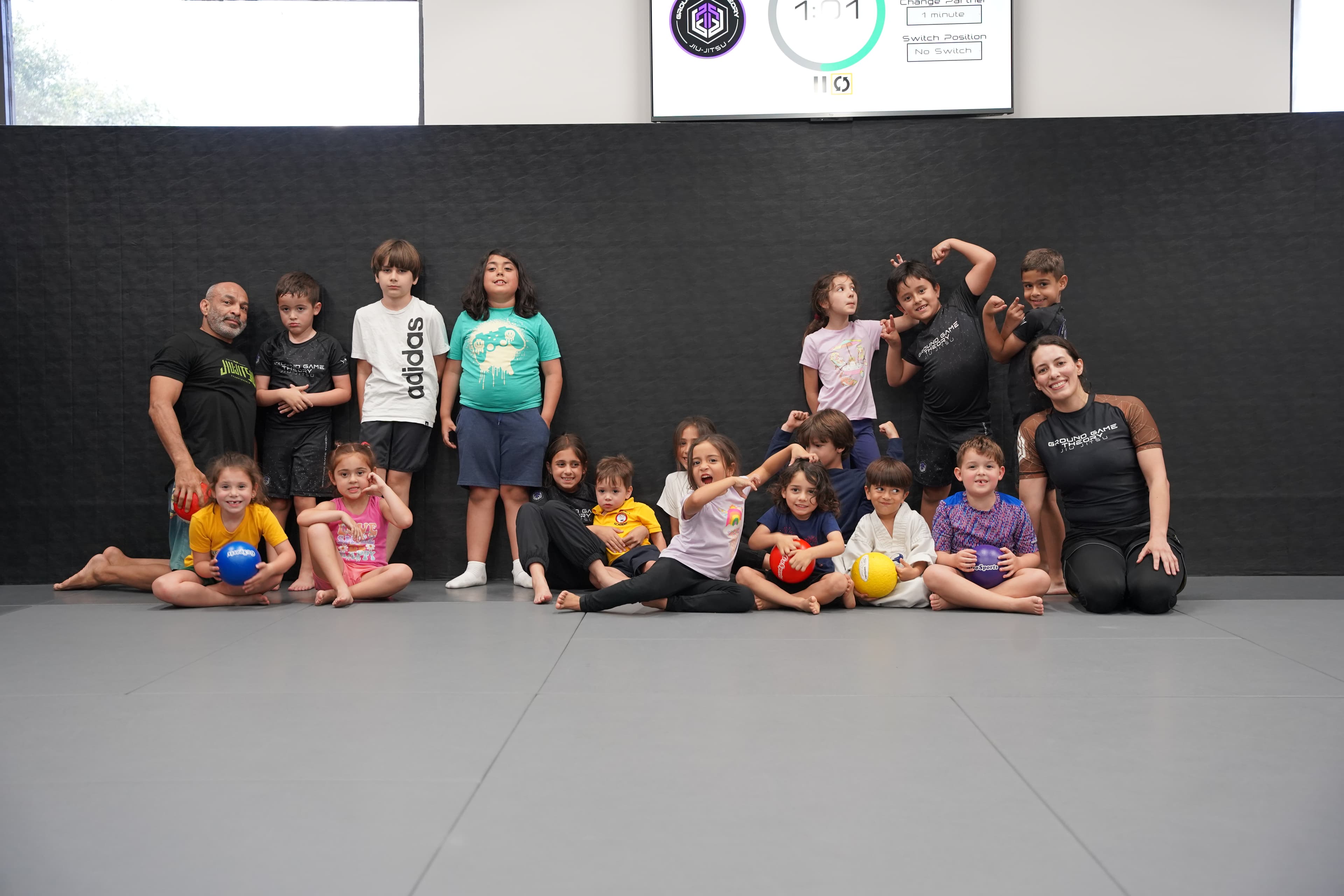 Kids jiu jitsu class in Miami at Ground Game Theory