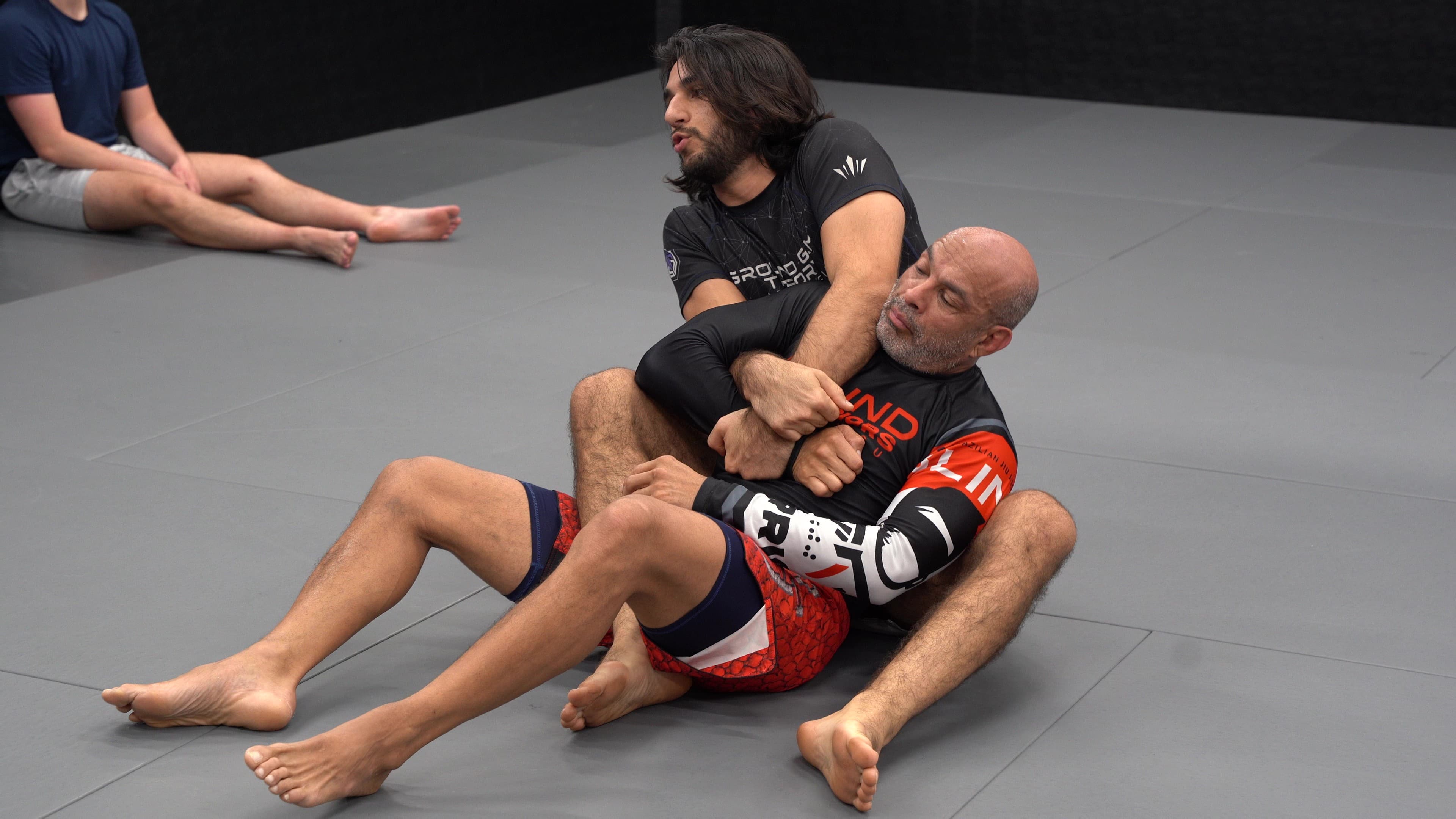 Keanoush Amirizadeh coaching a private jiu jitsu lesson at Ground Game Theory Miami
